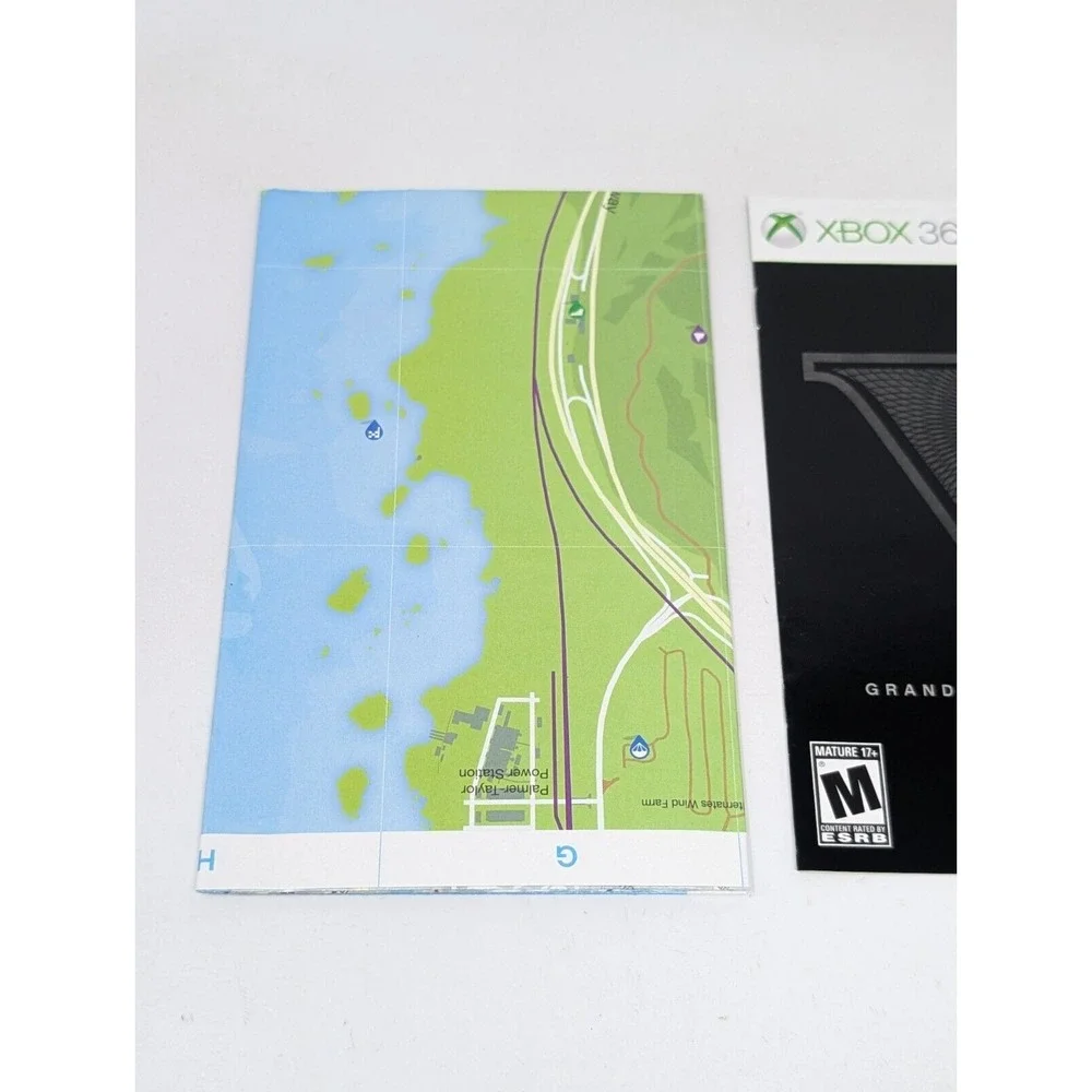 Grand Theft‎ Auto 5 V (Xbox 360, 2013) Complete Map + Manual - Tested